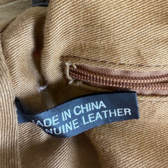 Genuine Leather Camel Large Tote Purse - Picture 8 of 8